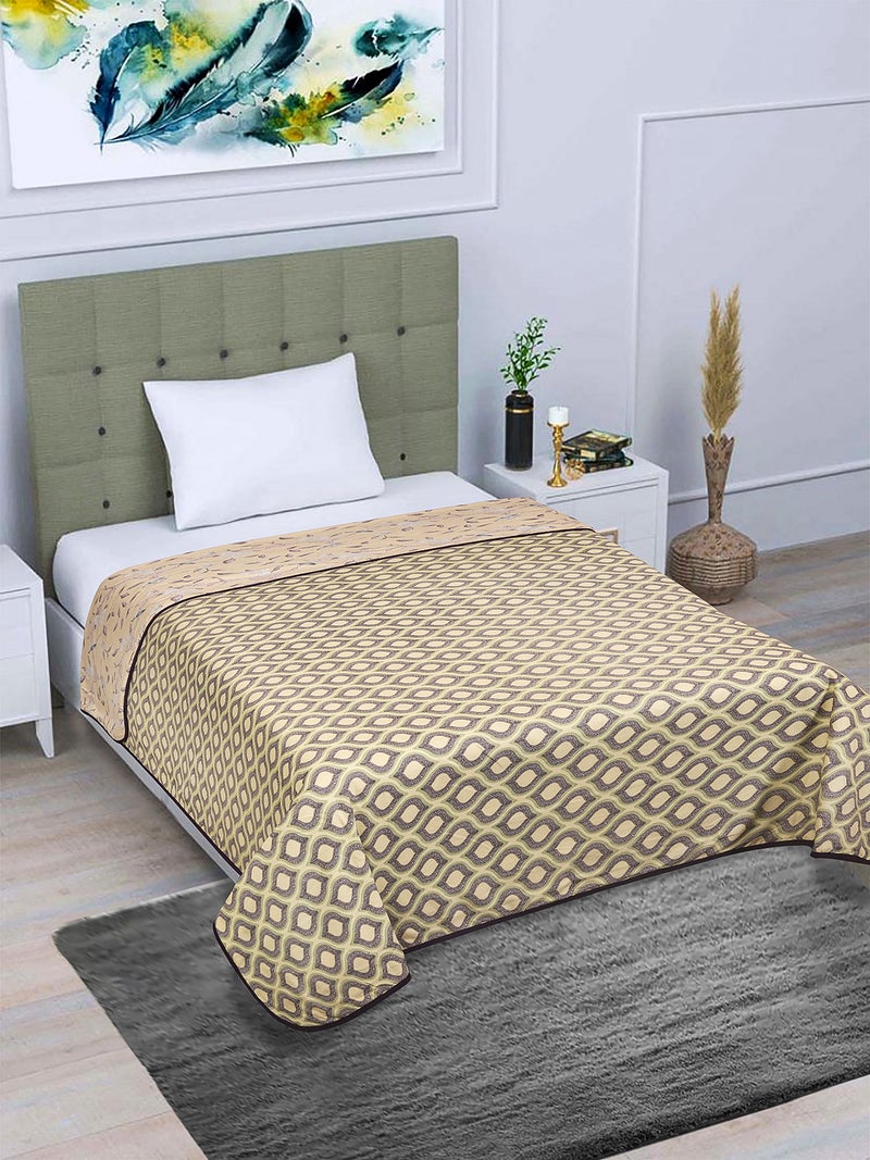 Peach Reversible Dohar Blanket for Single Bed